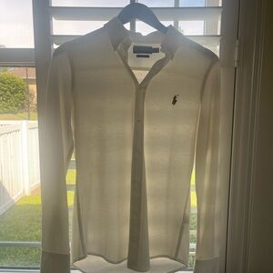 Ralph Lauren Cream Knit Oxford Shirt